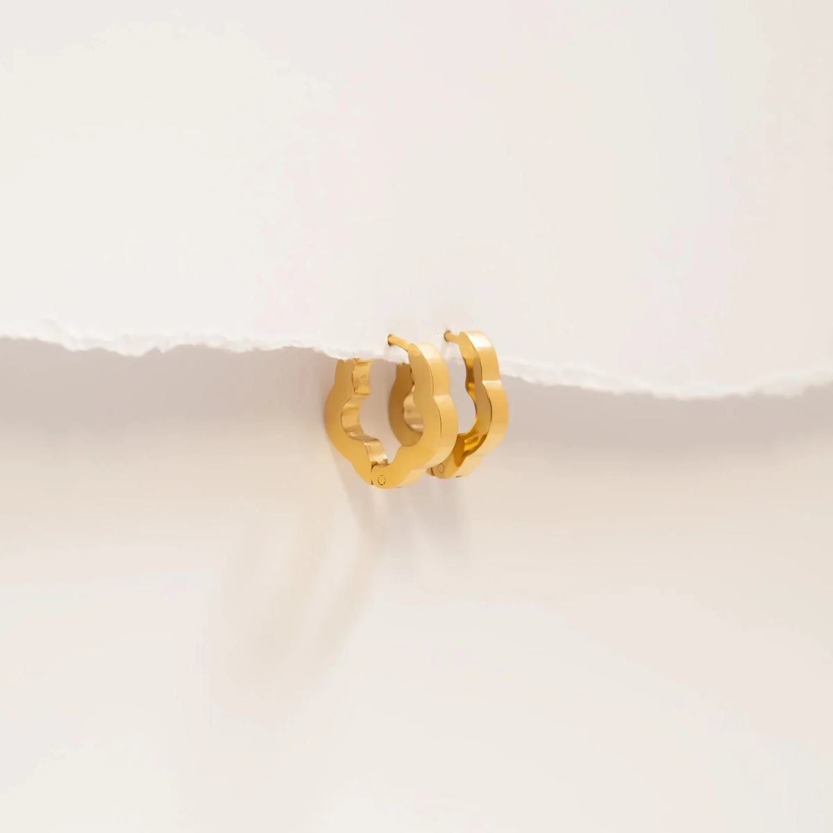 Flower Huggie Earrings