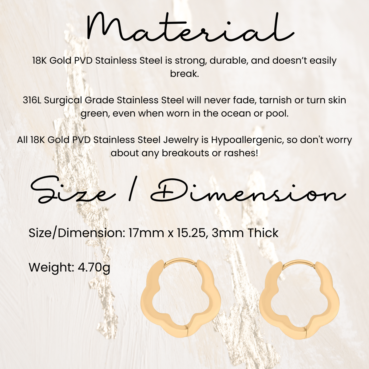 Flower Huggie Earrings