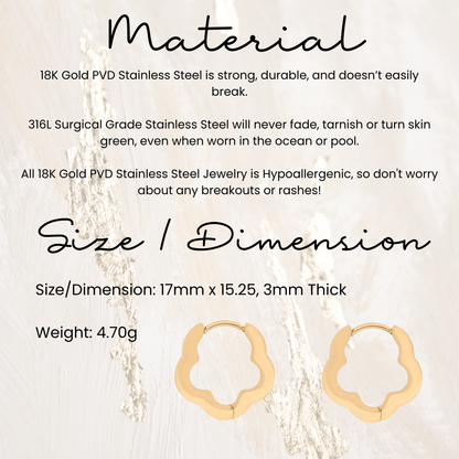 Flower Huggie Earrings